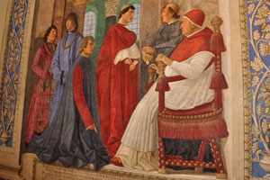 Pinacoteca art gallery, Room IV: Sixtus IV Appointing Platina as Prefect of the Vatican Library