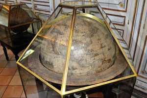The old world globe is in the Vatican Apostolic Library