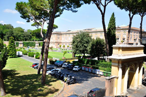 The Square Garden as seen from the Vatican Apostolic Library