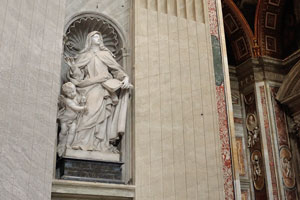 The sculpture of Saint Teresa of Avila is in St. Peter's Basilica