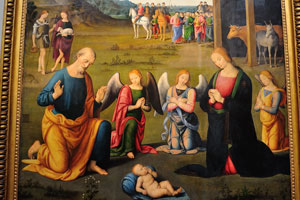 Pinacoteca art gallery, Room VII: Nativity and arrival of the Magi (Madonna of the Spineta)