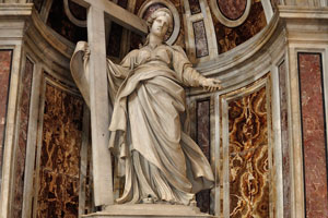 The sculpture of Saint Helena is in St. Peter's Basilica