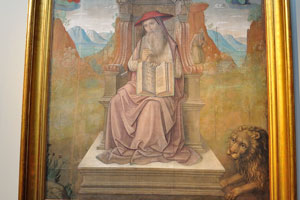 Pinacoteca art gallery, Room VII: Saint Jerome Enthroned by Giovanni Santi