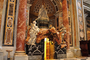 The funerary monument to Alexander VII was created by Bernini and is located in St. Peter's Basilica