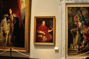 Pinacoteca art gallery, Room XV: “Portrait of Pius VI” was painted by Pompeo Batoni