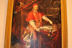 Pinacoteca art gallery, Room XV: Portrait of Benedict XIV was painted by Giuseppe Maria Crespi