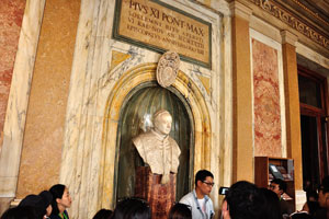 The statue of Pope Pius XI