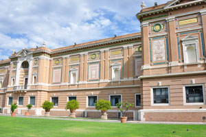 The building of the Vatican Pinacoteca art gallery