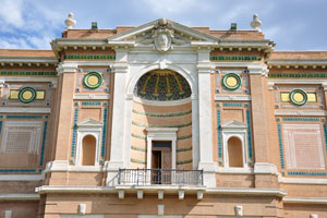 The facade of the Vatican Pinacoteca art gallery