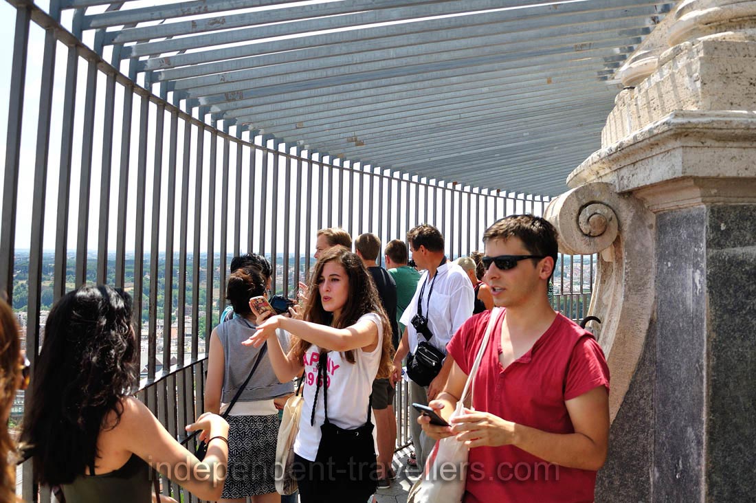 People like to be photographed on the top of St. Peter's Basilica