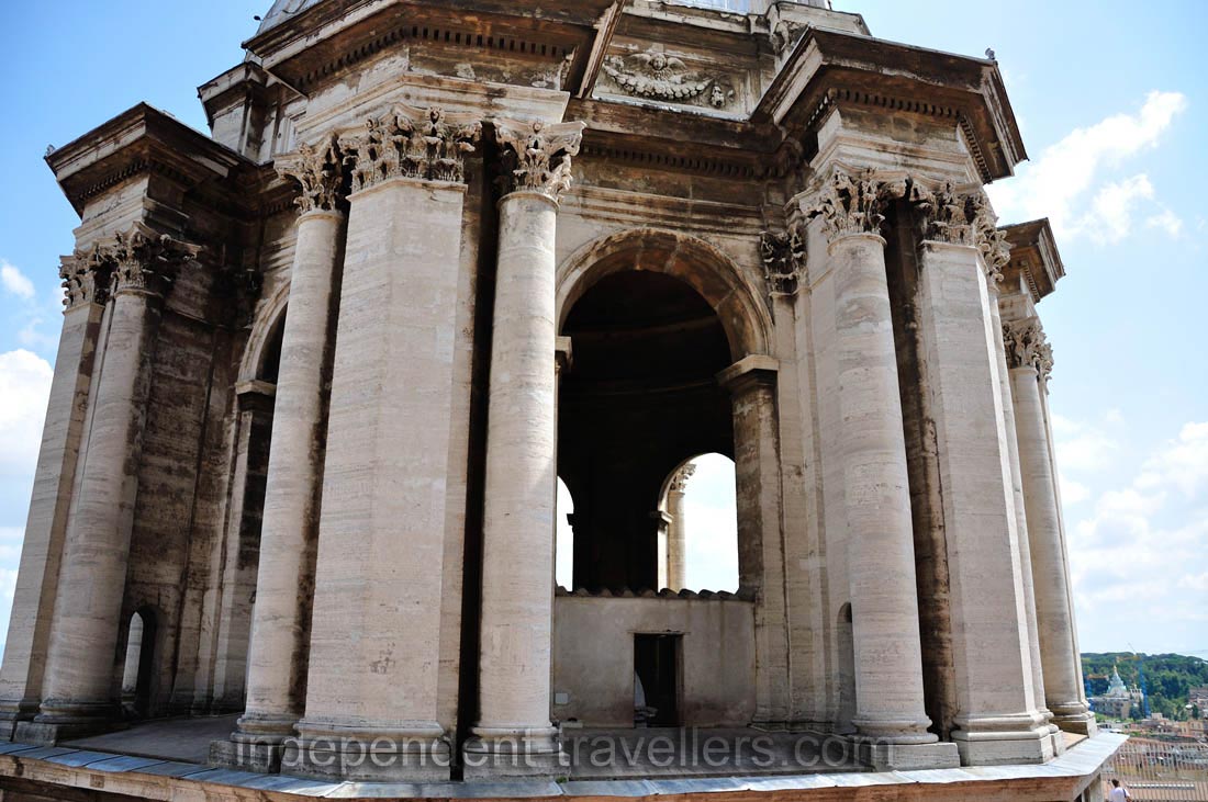 The chapel is on the roof of St. Peter's Basilica
