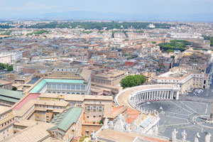 The Apostolic Palace is the official residence of the Pope in the Vatican City
