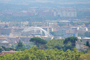 The contemporary bridge of Ponte Settimia Spizzichino