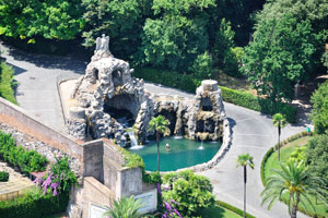 The fountain of the Eagle is located in the Vatican Gardens