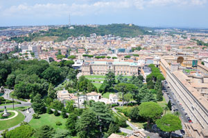 The Gardens of Vatican City are adjacent to the Vatican Museums