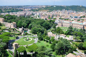 The northern part of the Vatican Gardens