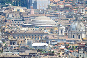 The Pantheon as seen from the dome