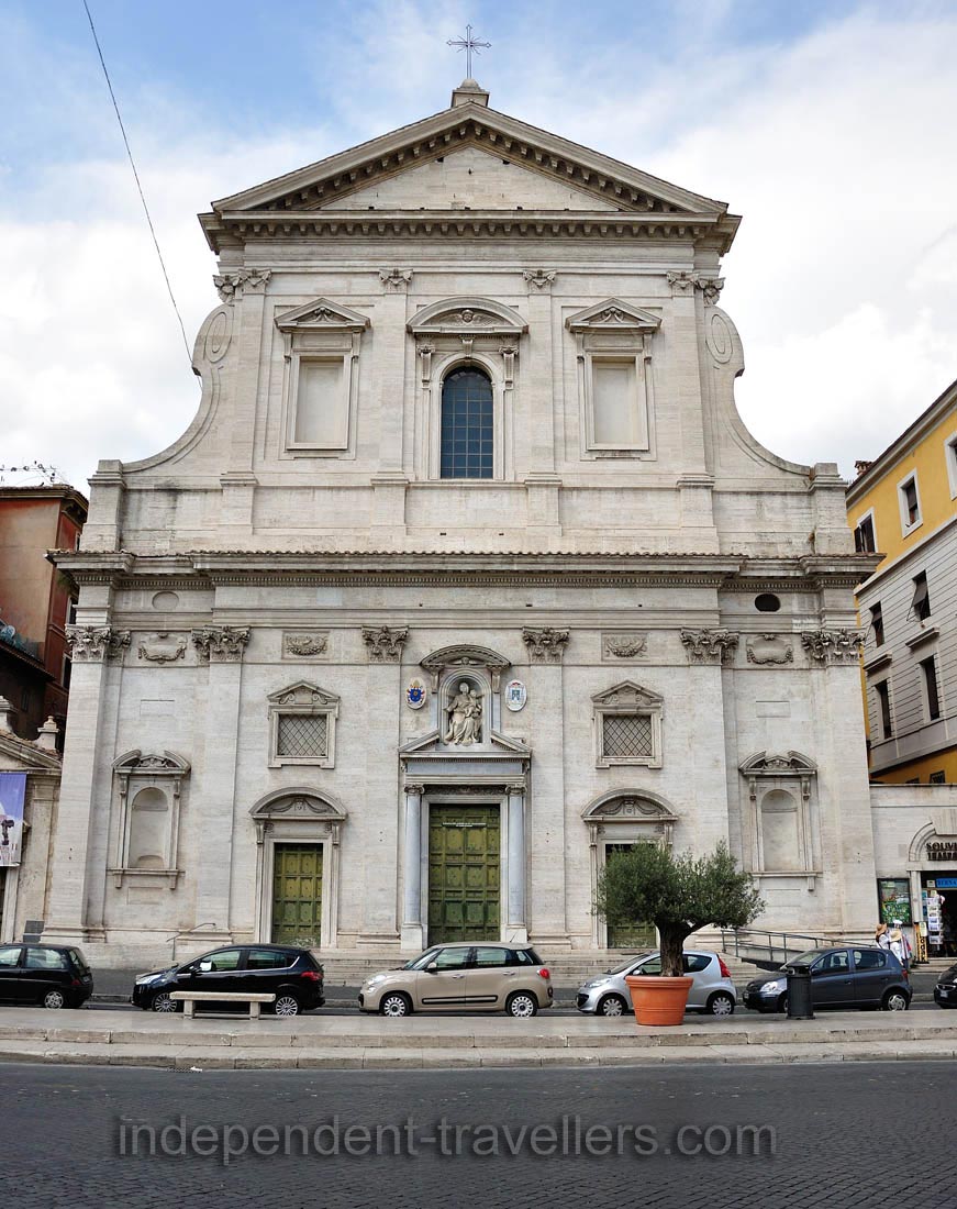The facade of the church of Saint Maria in Traspontina