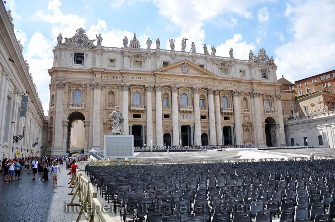 The facade of St. Peter's Basilica