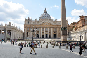 St. Peter's Basilica and the obelisk