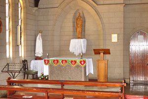 These statues are on the left side from the altar of St. Mary's Cathedral Basilica