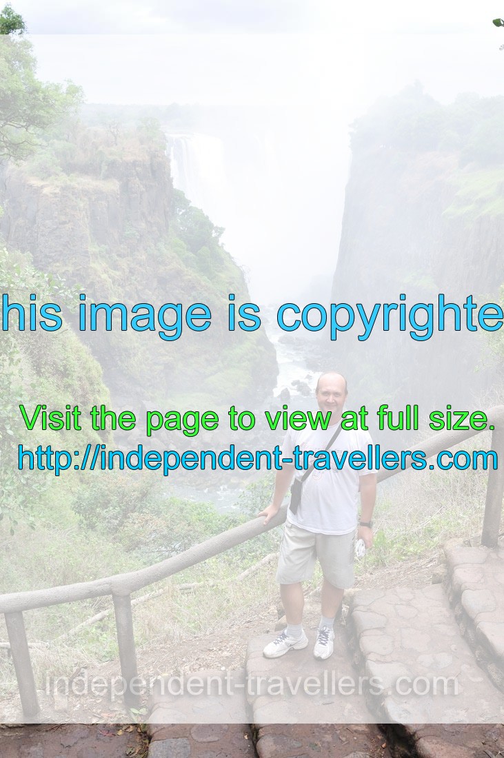 It's me on the background of magnificent Victoria Falls