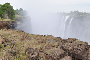 A mist is over Victoria Falls