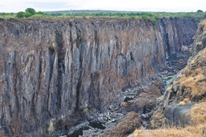 Victoria Falls is almost dry in October-November